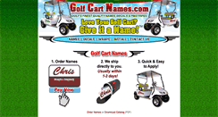 Desktop Screenshot of golfcartnames.com