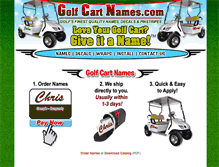 Tablet Screenshot of golfcartnames.com